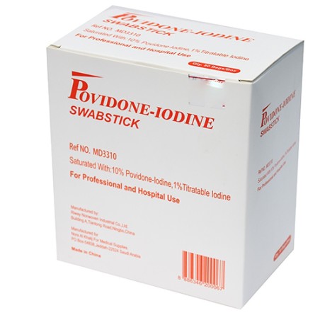 Povidone-Iodine Swabstick 6" Long, Sterile