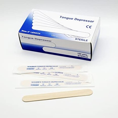 خافض لسان خشبي معقم ع/100